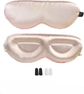 PROMEED 23 Momme Mulberry Silk Sleep Mask - Ultra Soft No-Pressure 3D Contoured Eye Mask with Eye Cups, Adjustable Blackout Sleeping Mask for Women & Men (Pink)