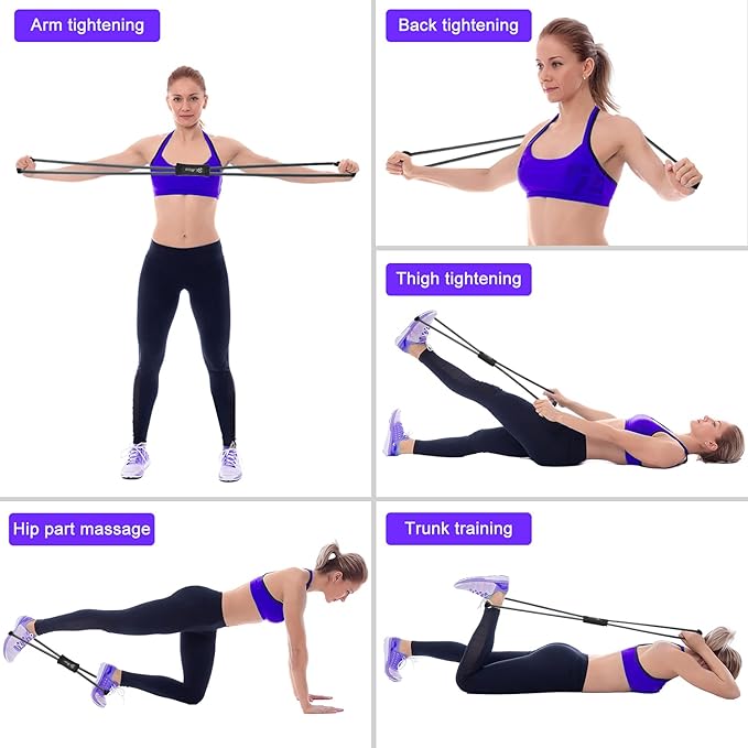 HPYGN Resistance Bands, Figure 8 Exercise Bands for Women Men, 8 Shaped Resistance Bands for Arms, Chest Expander, Yoga Gym Fitness Pulling Rope 8 Word Elastic for Exercise Muscle Training Tubing