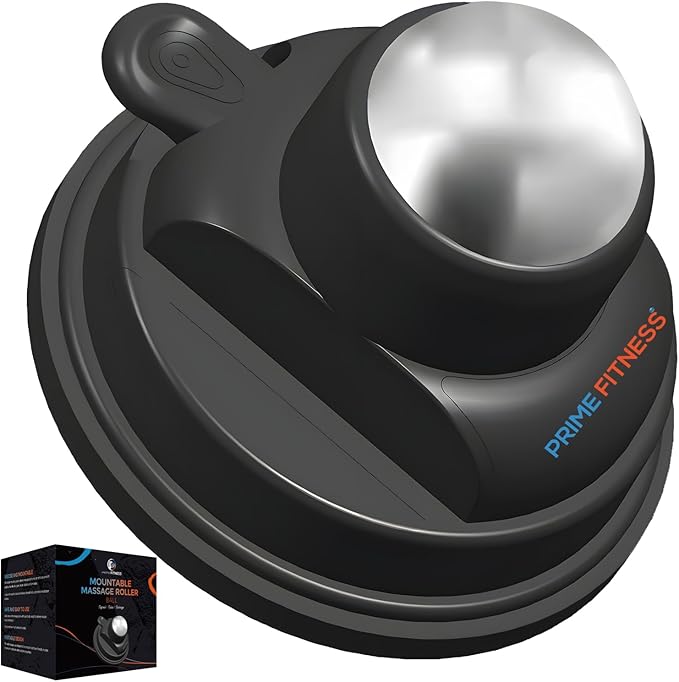 PRIME Fitness wall Mounted Massage Ball | Cold Therapy | wall Mounted Back Massager | cryo Stick | Relieve Muscle Pain (360 Wall Massager)