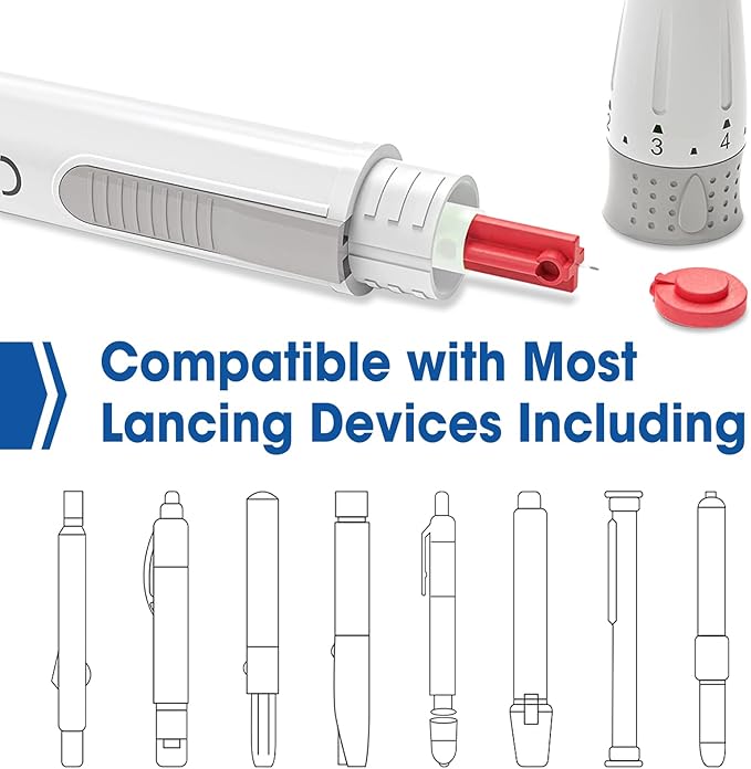 AZEN 650 Pcs Lancets for Diabetes Testing, 30 Gauge Multicolored Blood Sugar Lancets, Diabetic Lancets for Lancing Device