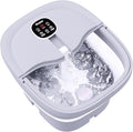 HOSPAN Collapsible Foot Spa Electric Rotary Massage, Foot Bath with Heat, Bubble, Remote, and 24 Motorized Shiatsu Massage Balls. Pedicure Foot Spa for Feet Stress Relief