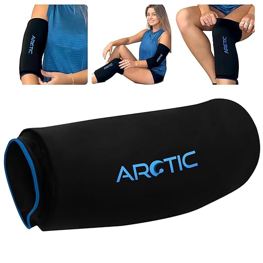 Cold Therapy Compression Ice Sleeve, Knee Ice Pack Wrap for Injuries, Elbow, Quad & Hamstring Relief, Flexible & Reusable Cold Wrap Recovery for Meniscus, ACL, MCL, Ice & Heat Therapy (X-Large)