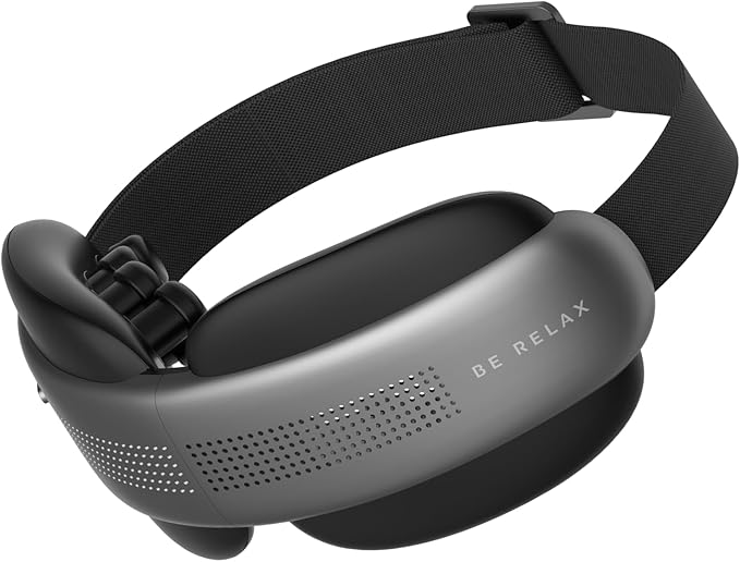 Be Relax Dynamic Eye Therapy Portable Travel-Friendly Cordless Massager. Eye Fatigue and Dryness Solution. Various Massage Heads. Enhance Relaxation. in Built Music.