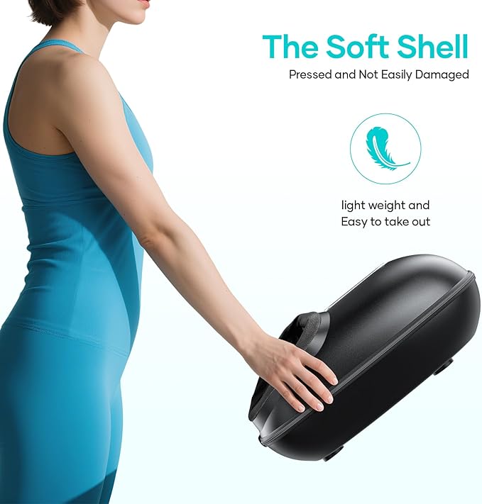 Heated Foot Massager for Neuropathy and Plantar Fasciitis, Foot Massager with Heat, Shiatsu Deep Kneading, Vibration, Rolling Compression, 3-Level Adjustable for Pain Relief, Portable for Home Use