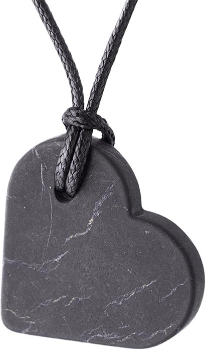 Shungite Pendant Necklace - Harmonizing Shield Defense - Wearable Shungite Crystal for Stress Down and Vitality Up - Shungites Stones from Russian Mine