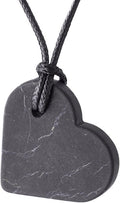 Shungite Pendant Necklace - Harmonizing Shield Defense - Wearable Shungite Crystal for Stress Down and Vitality Up - Shungites Stones from Russian Mine
