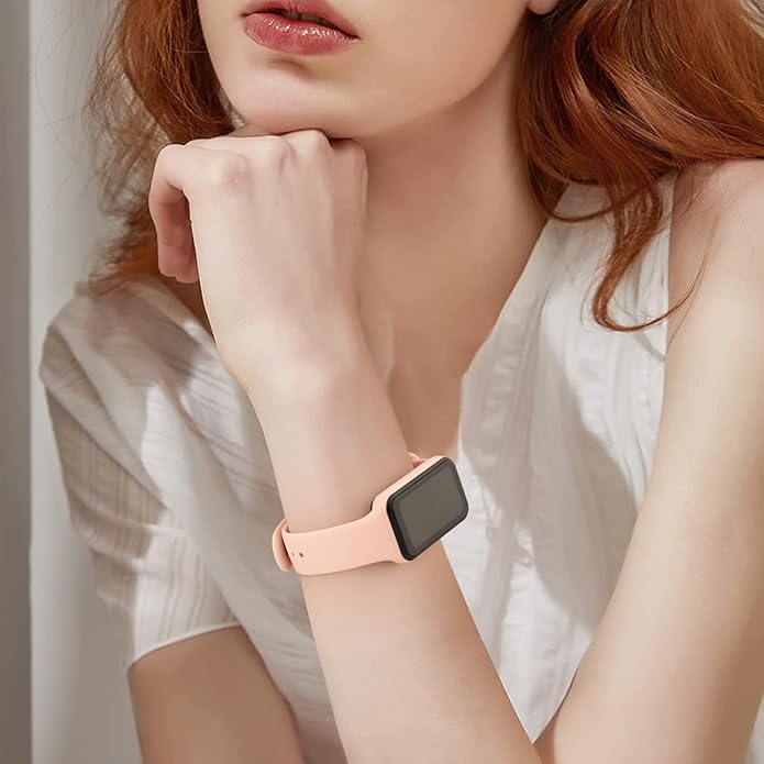 Meliya Bands for Amazfit Band 7 Straps, 4-Pack Soft Silicone Sport Replacement Bracelet Strap for Amazfit Band 7 Fitness & Health Tracker Women Men