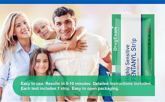 20 Pack - DrugExam Urine Drug Test Testing Strip. Testing for FYN 20 ng/mL. Highly Sensitive, Instant Results. Made in USA. (20)