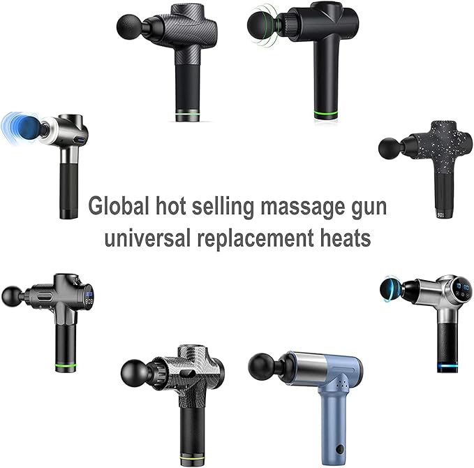 Massage Gun Heads for Hypervolt Go，Replaceable Massager Gun Attachment 6 Different Muscle Massager Heads Deep Tissue Percussion Plug and Play Salon Tools Home Pain Relief New Upgrade Massage Head