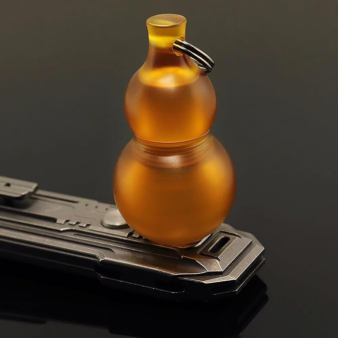 PEI Pill Holder, Waterproof Sealed Bin, Translucent Amber Pill Case, Portable EDC Pocket Pill Box, Pill Organizer Pill Container for Outdoor Travel Camping