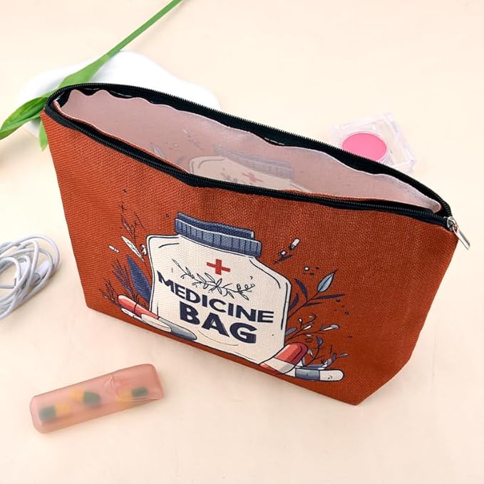 Medical Bag Organizer Pouches Nurse Practitioner Gifts Bag Drug Pill Organizer Physician Assistant Pharmacy Student Patient Travel Makeup Bag Doctor of Nursing Practice Graduation Gifts Pouch Bags