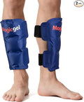 Magic Gel Shin Splint Relief - 2pcs Ice Packs for Shin Splints Hot & Cold - Flexible Leg Compression Wrap - Reusable Therapy Gel for Runners & Athletes