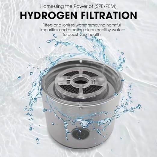 2025 Premium Hydrogen Water Bottle – Portable SPE PEM Molecular Hydrogen Generator | HydroHealth Hydrogen Water Bottle for Kidney Health, Alkaline Ionized H₂ Water | HydroVital Aqua Bottle