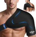 Hilph 3D Double-Layer Gel Shoulder Ice Pack Wrap for Rotator Cuff & Surgery Recovery - Reusable Cold Therapy Gel Pack with Adjustable Straps, Easy to Wear, Flexible Fit for Men & Women, Large
