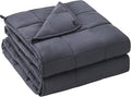 yescool Weighted Blanket for Adults (12 lbs, 48" x 72", Grey) Cooling Heavy Blanket for Sleeping Perfect for 110-130 lbs, Twin Size Breathable Blanket with Premium Glass Bead, Machine Washable