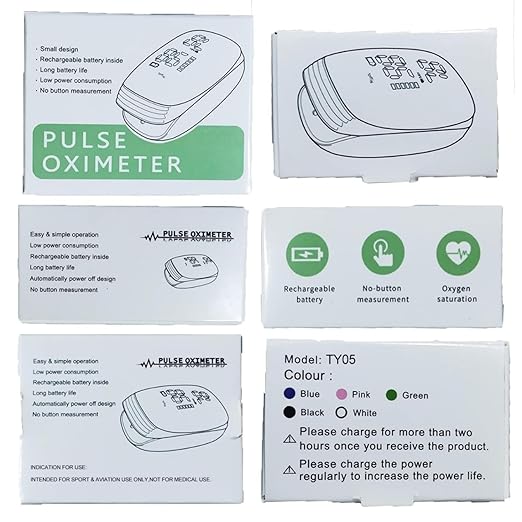 Oximeter, Blood Oxygen Meter, Fingertip Pulse Oximeter, Rechargeable Pulse Oximeter, Accurate Rapid Blood Oximeter SpO2 Reading Outdoor Sports Wide Use（White）