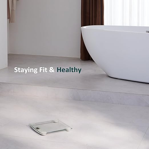 Digital Bathroom Scale for Body Weight, Precision Weighing Scale for Weight Loss, High Accuracy Measurements, 330 Pounds, Step on Technology