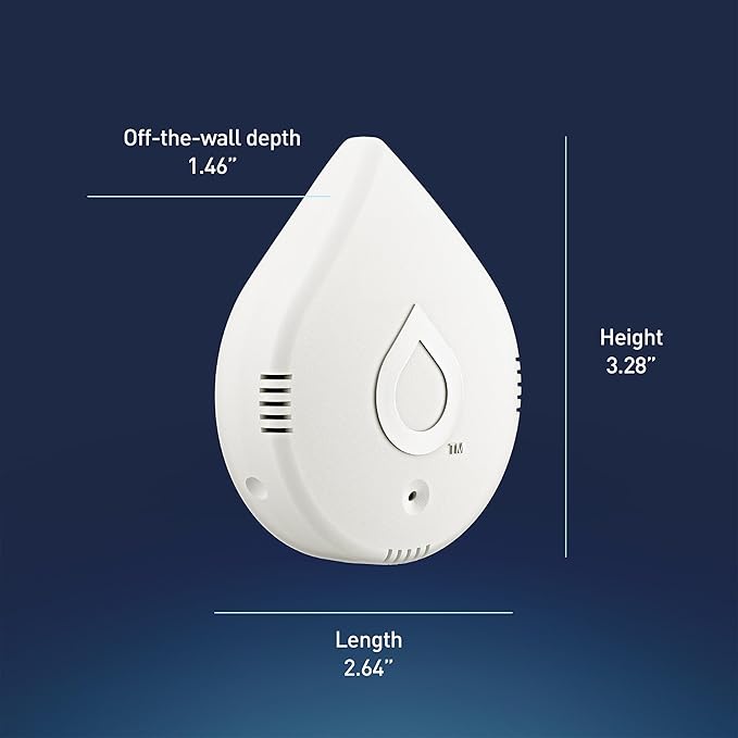 Moen Flo Smart Water Leak Detector, Drip or Flood Sensor Alarm for Home, 1-Pack, White, 920-004