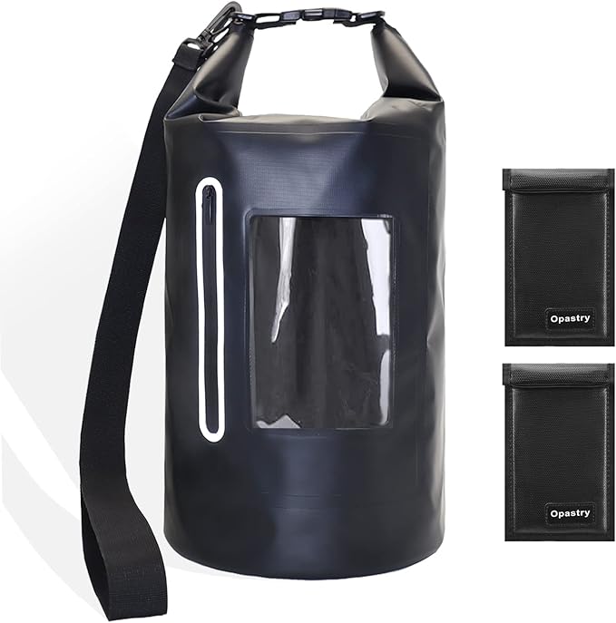 Faraday Bags Military-Grade Shield Bag 15L, Waterproof Faraday Cage with 2Pcs Faraday Pouch, Signal Blocking Faraday Dry Bag, Anti-Tracking Faraday Bags