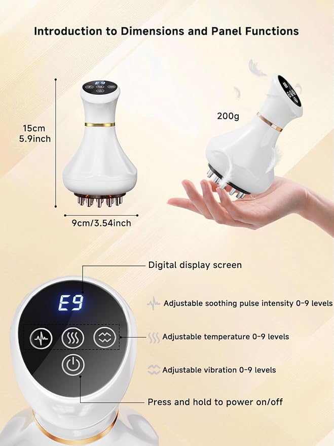 GDQ Lymphatic Drainage Massager & Anti Cellulite Massage Tool,Body Sculpting Machine,Helps Reduce Stretch Marks & Cellulite, Pain Relief Devices for Sciatica Nerve, Arms, Hip, Legs, Muscle (White)