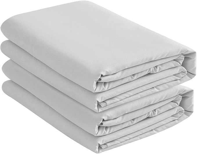 2 Pack Fitted Hospital Bed Sheets with Elastic All Around for a Double Brushed Ultra Soft Breathable 100% Microfiber Sheets, 36” x 84” x 12”