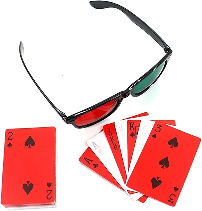 1 Set Red/Green Poker Anti-Suppression Vision Amblyopia Strabismus Trainer Traning Tools