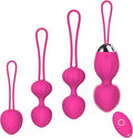 4 Kegel Balls for Women Tightening Exercise Set, Different Kegel Weights for Pelvic Floor Muscle, Pelvic Floor Trainer System for Beginners & Advance (Rose Red)