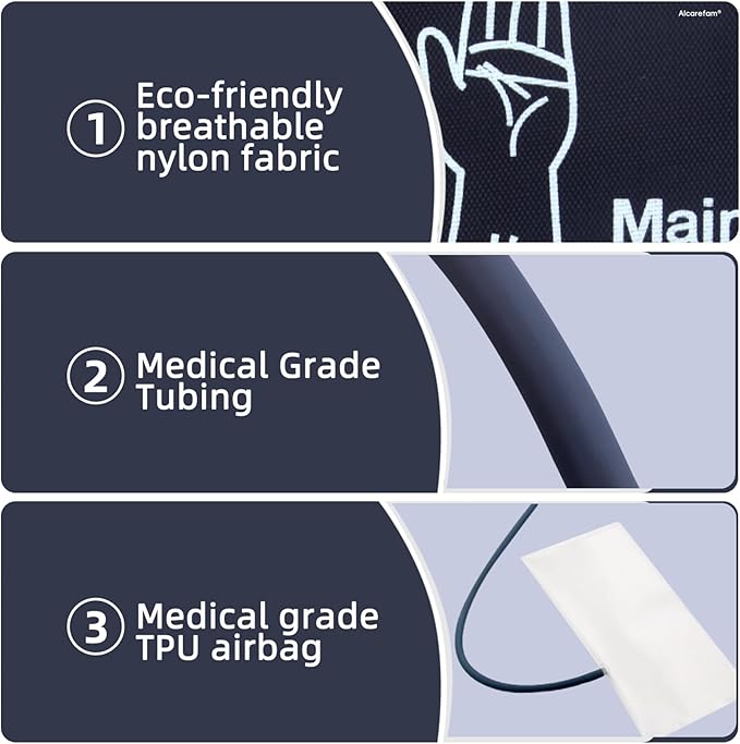 Large Blood Pressure Cuff, 8.7”-16.5” (22-42CM) BP Cuff Compatible with Omron BP Monitor, Replacement Cuff for Adult Big Arms, 7 Connectors