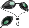 Flexible IPL Goggles Eye Shields - UV Eye Protection Glasses for Skin Therapy, Tanning Bed, Hair Removal, Blocks 200-2000nm Wavelengths, Adjustable Head Strap for Comfort Fit