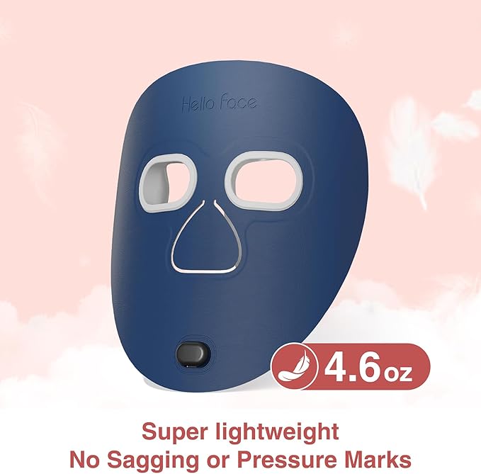 Red Light Therapy for Face, 4 Modes Portable Red Light Therapy for Face, 3000mAh Rechargeable Remote, 850nm Infrared & Red Light Masks, 280 LEDs, Timing Function, at Home & Travel