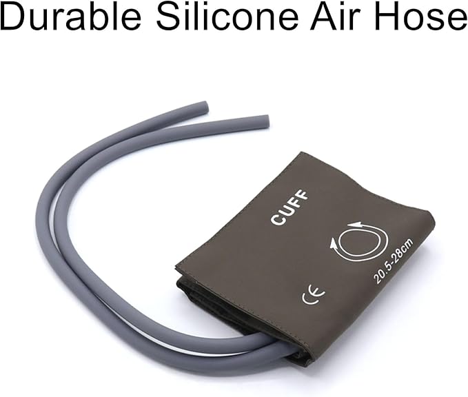 Dual Tubes Blood Pressure PU Cuff for Small Adult 20.5-28 cm, Upgraded Size Replacement Reusable NIBP Cuff with Inner TPU Airbag, No BP Connector