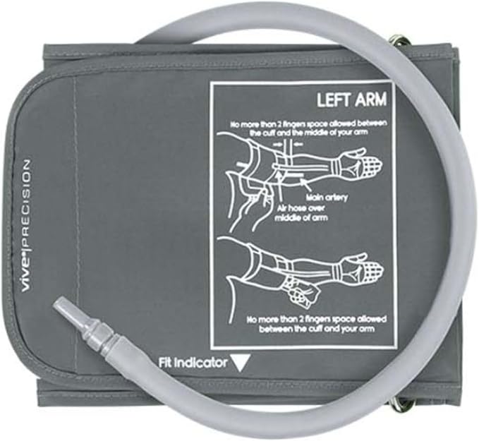 Vive Precision Blood Pressure Cuff Replacement - Compatible with Omron Series 5 & Most BP Monitors - Universal Cuff for Adults, Seniors & Elderly (X-Large)