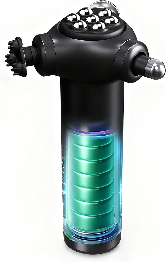 Fast Release Therapy Massager 2025 New - Handheld Deep Tissue Massage Gun, 360° Rotating Bead, 5 Speed Vibrating Muscle Massager for Full Body Relief, Trigger Point Therapy Tool Portable