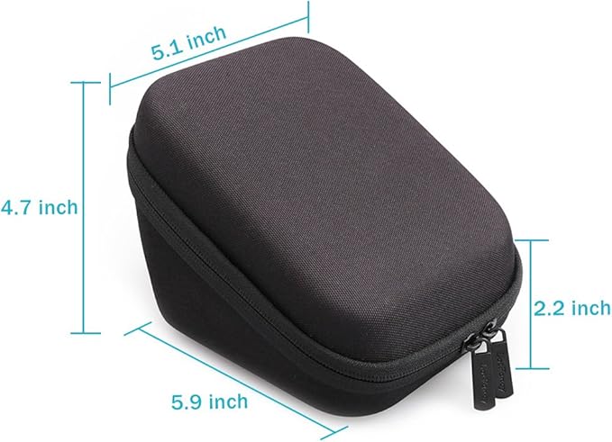 LotFancy Hard Case Travel Bag for Omron BP742N 5 Series Upper Arm Blood Pressure Monitor with Cuff that fits Standard and Large Arm