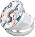Nipichsha Pill Box, Small Pill Case for Purse & Pocket, Cute Travel Medicine Organizer, Portable Medicine Container Holder to Hold Vitamins, Medication, Fish Oil & Supplement, A05-Art Style Pattern