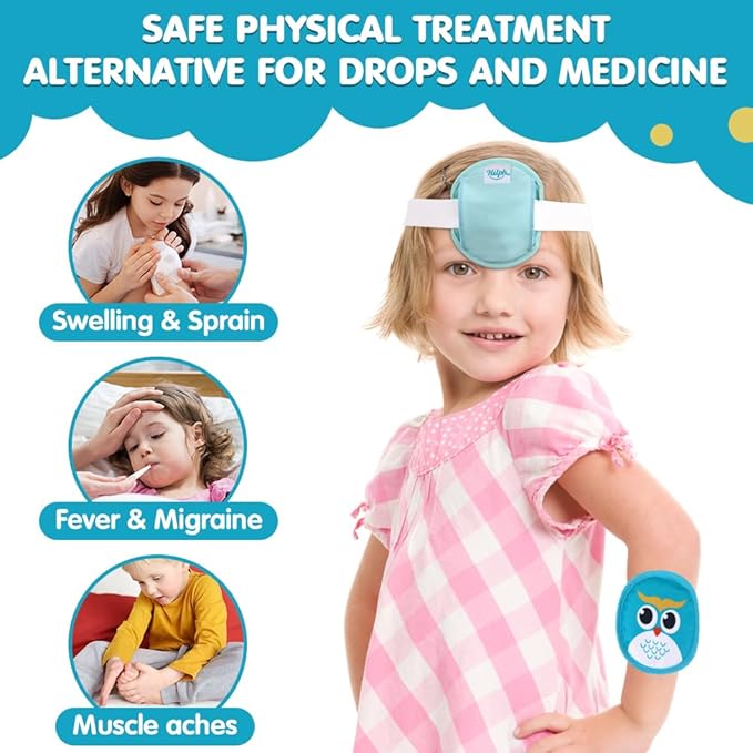 Hilph Kids Ice Pack for Boo Boos, 3 Durable & Washable Toddler Hot Cold Packs for Kids Injuries Reusable, Cute Gel Ice Pack for Children Pain Relief, Swelling, Bruise, Fever