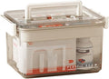 Clear Medicine Storage Organizer & First Aid Box, Multi-Layer Medicine Storage Box with Detachable Tray and Handle, Multi-Purpose Organizer for Family First Aid, Home, Travel(Clear)