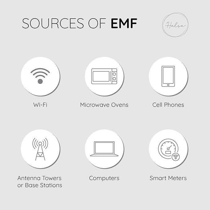Halsa EMF Cell Phone Sleeve, High-Shield EMF Blocking Pouch, Signal Blocking Anti-EMP Radiation Bag for Digital Privacy Protection, Fits Most Phones, (4x8 Inch) Grey