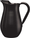 Service Ideas WPB2BSBX Pitcher with Ice Guard, Bell Shaped, 2 L, 66.6 Ounces, Stainless Steel, Black Onyx