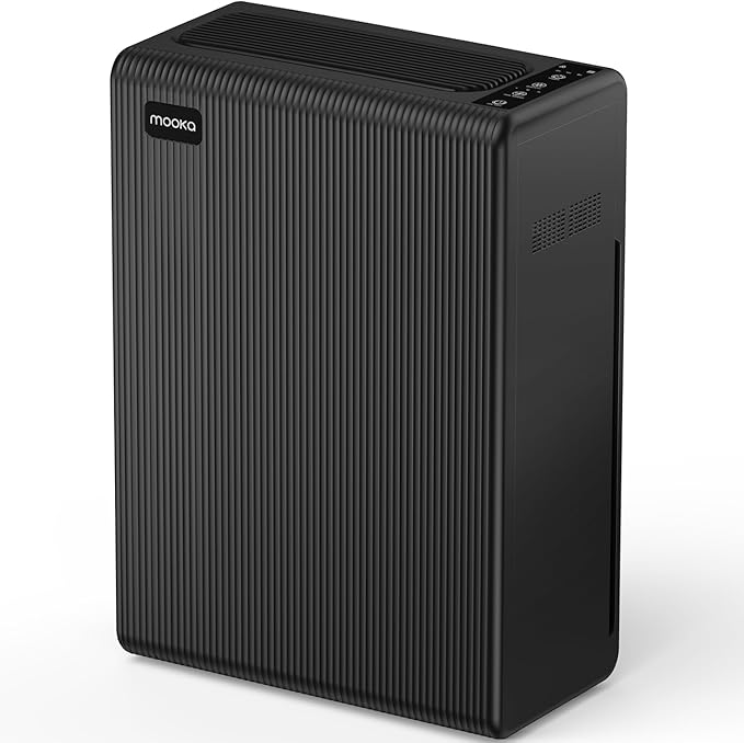Air Purifiers for Home Large Room up to 2000ft², H13 HEPA Air Filter for Pets Hair Dander Smoke Pollen Dust, Non-Ozone, Portable Air Purifiers for Bedroom Office Living Room, E-300L(Black)