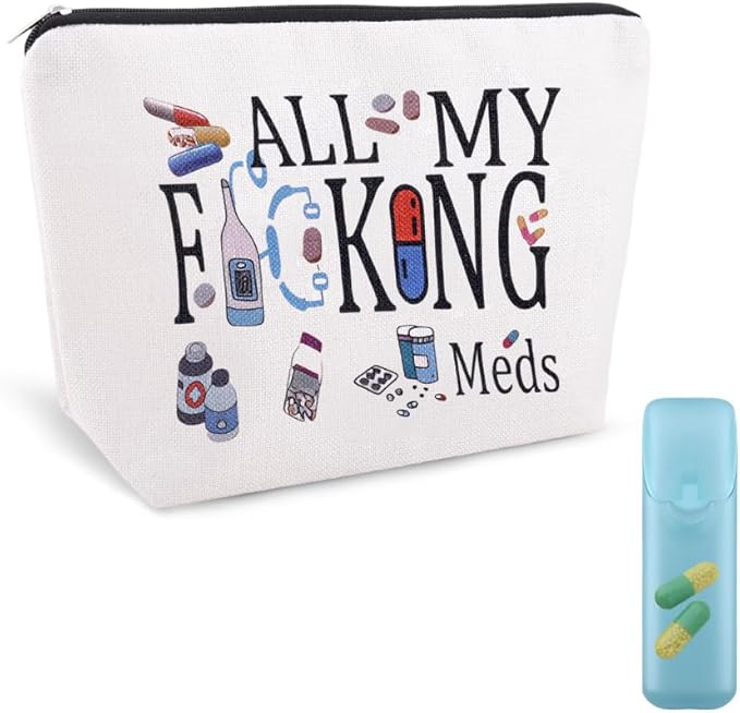 Small Pouch Bag for Medicine Pharmacist Nurse Doctor Pouch Bag for Women Men Patient Medication Organizer Bags Practitioner Physician Assistant Gifts Pouches Get Well Soon Medical Pouches Med Bags