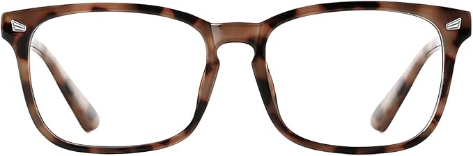 TIJN Blue Light Blocking Glasses for Women Men Clear Frame Square Nerd Eyeglasses Anti Blue Ray Computer Screen Glasses
