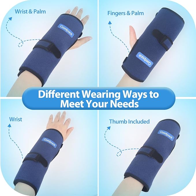 Wrist Ice Pack for Carpal Tunnel, Reusable Hot Cold Therapy Hand Ice Pack Wrap Wrist Ice Brace for Hand Surgery, Rheumatoid, Tendinitis, Swelling, Injuries, Pain Relief