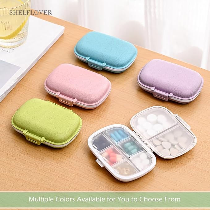 2 Pieces Small Plastic Box, Purple & Light Blue Mini Storage Box, Isolated Space Containers with Lids, for Collecting Tiny Jewelry Pill Organizers etc.