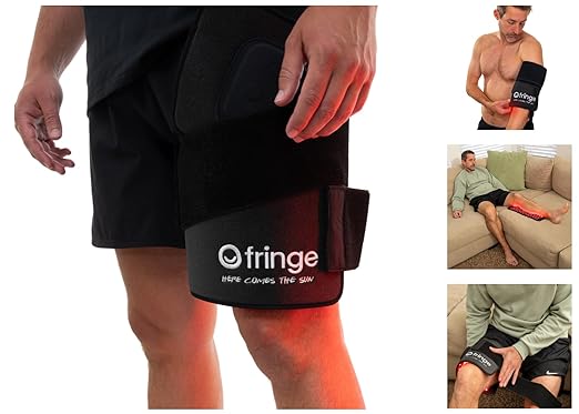 Fringe Red Light Therapy Wrap, Wireless, Has Both Red Light 660nm and Infrared Light 850nm, 360 LED Lights, Sports Recovery