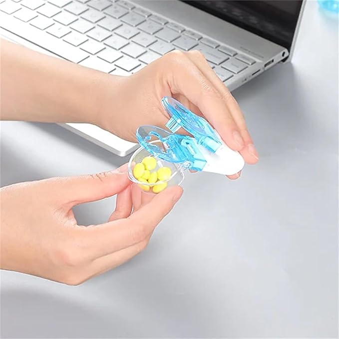 Portable Pill Taker,2025 New Portable Pocket Pill Box Dispenser,Storage Box Medication Dispenser Easy to Take Out Pills from Package for Elderly,Individuals with Weak Senior Arthritis Hand (5PCS)