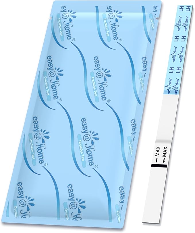 Easy@Home Ovulation Test Strips (100-pack) Value Pack, Reliable Ovulation Preditor Kit and Fertility Test, 100 Tests
