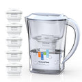 NatureFlow Water Filter Pitcher 3.5L, 5-Pack Filters, BPA-Free & SGS Certified, Removes 36 Harmful Substances Including Lead & Chlorine, Improves Taste and Softens Tap Water