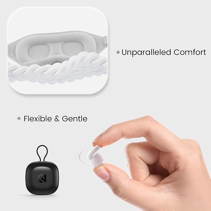 Audree Earplugs- Sleep Mask Set - Noise Cancelling Earplugs and 100% Light Blocking Eye Covers for Sleeping, Travel, Napping, Meditation, Shift Work - Achieve Ultimate Relaxation, White+ Grey