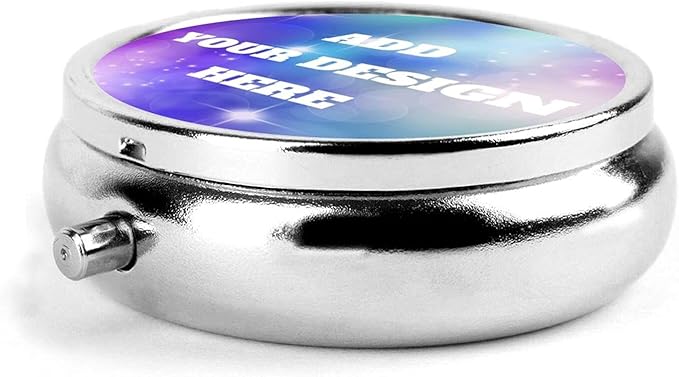 Custom Pill Box, Personalized Add Image/Text/Logo Pill Case Storage for Pocket Purse and Travel, Creat Your Own Three Compartment Pill Box Size 2 Inch